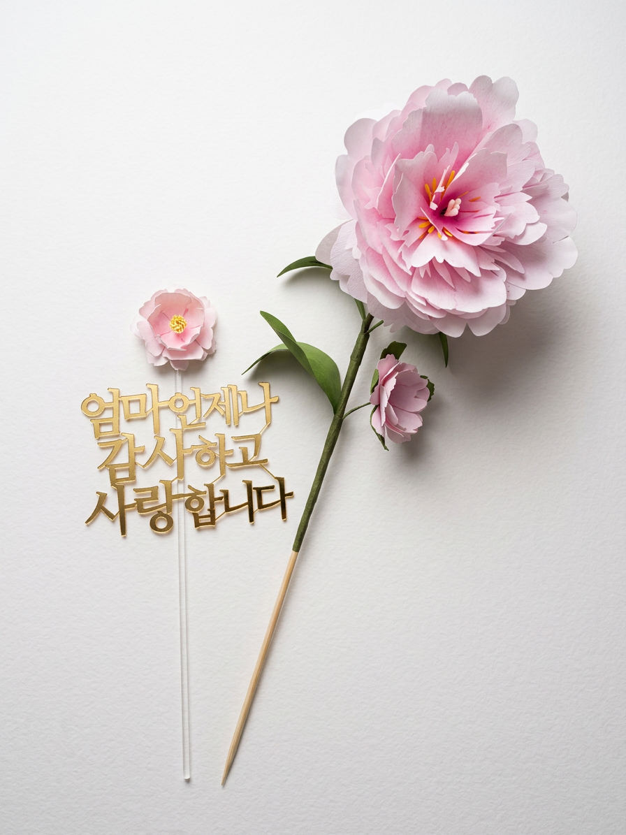 [Premium Edition] Artisan 16-Layer Classic Peony Cake Topper (Classic Pink)