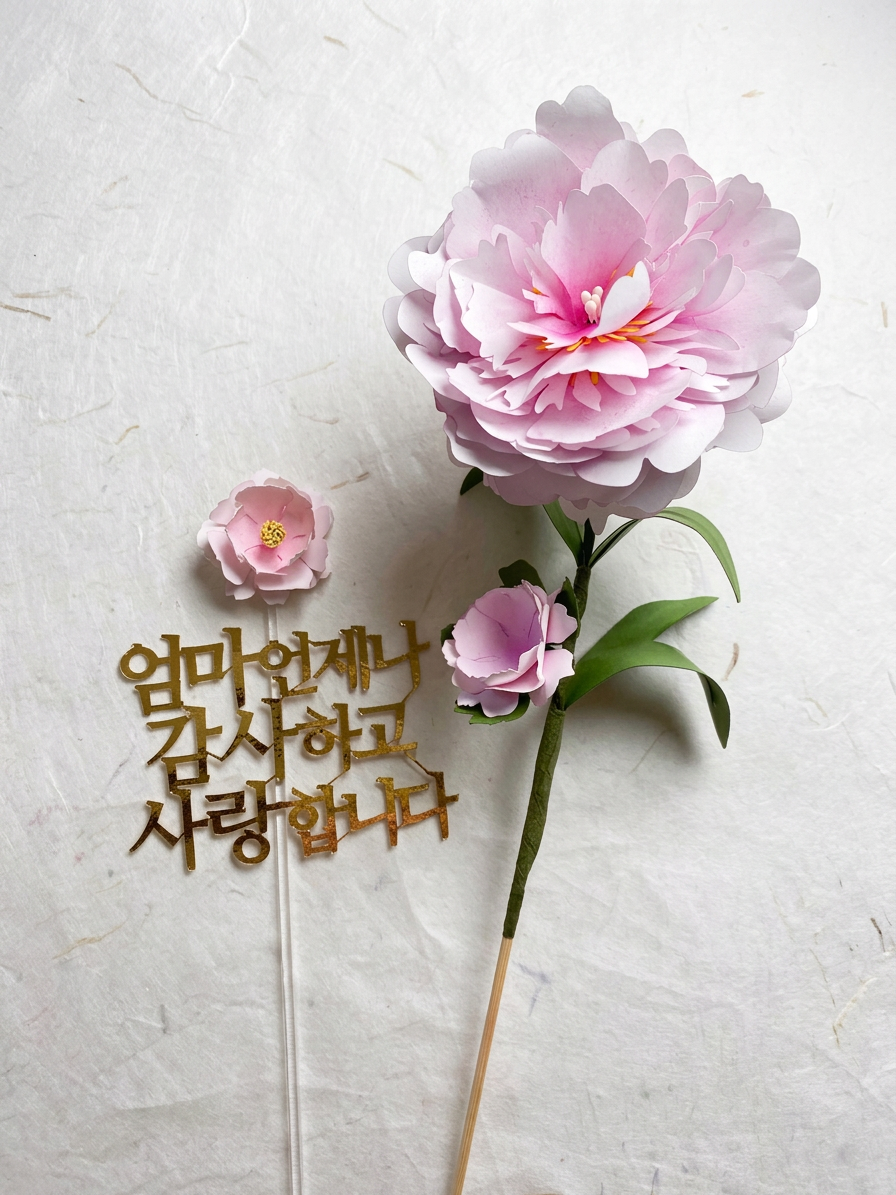 [Premium Edition] Artisan 16-Layer Classic Peony Cake Topper (Classic Pink)