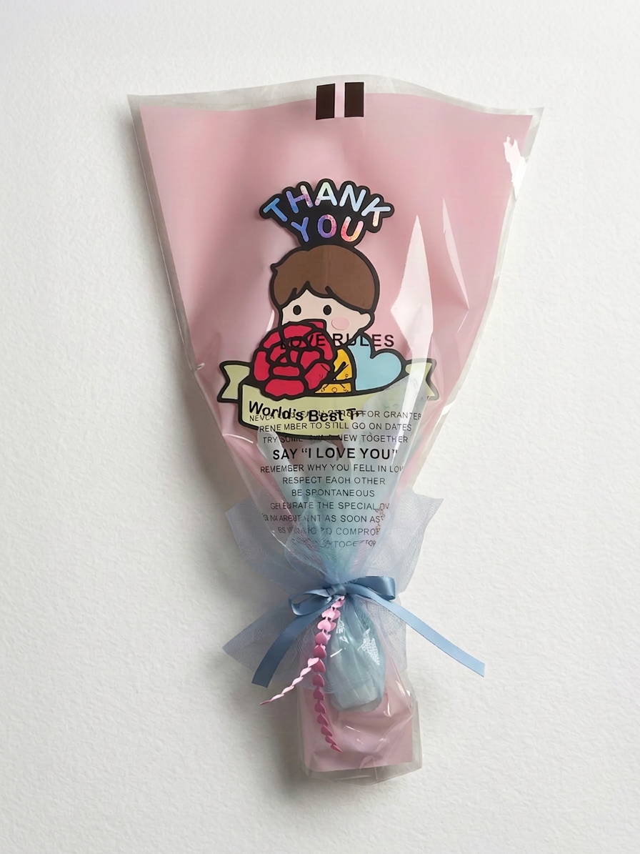 Premium Holographic "Thank You" Character Topper (Boy)