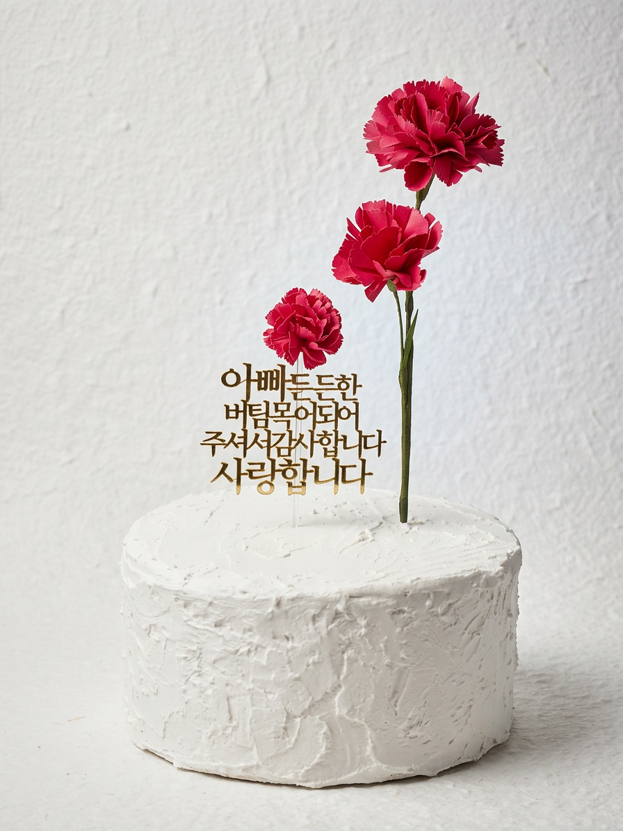 Handmade Everlasting Paper Carnation with Gold Topper