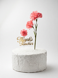 Handmade Everlasting Paper Pink Carnation with Gold Topper