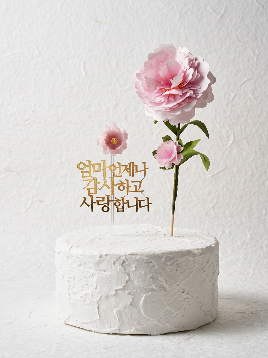 [Premium Edition] Artisan 16-Layer Classic Peony Cake Topper (Classic Pink)