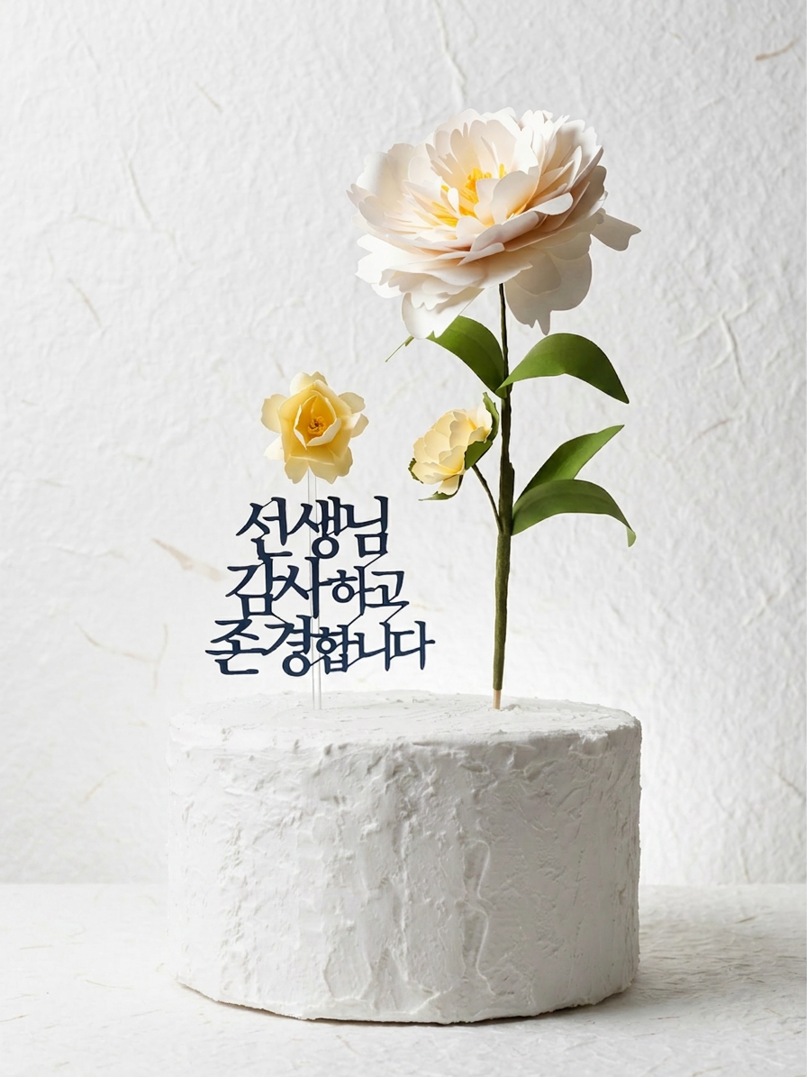 [Premium Edition] Artisan 16-Layer Classic Peony Cake Topper (Antique Cream)