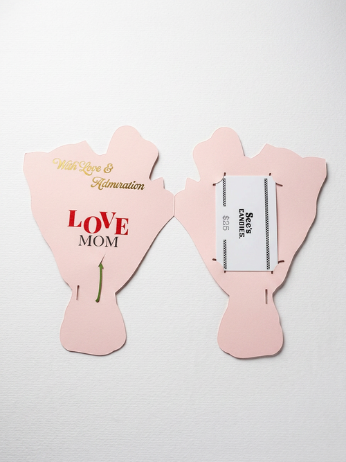 Everlasting Paper Carnation Gift Card Holder (Pastel)