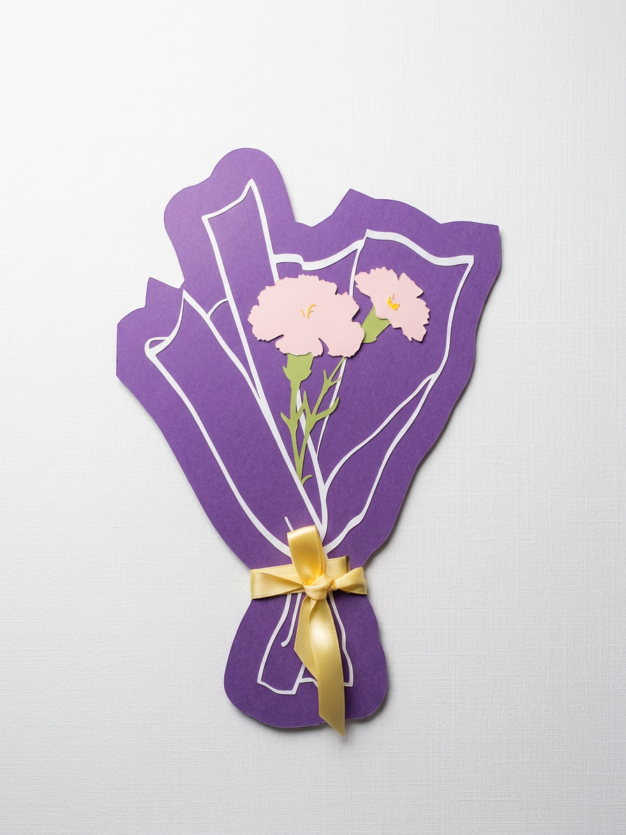 Everlasting Paper Carnation Gift Card Holder
