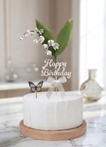 Handcrafted Lily of the Valley 3D Paper Flower Cake Topper