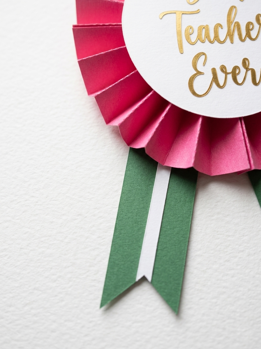 DIY Kit: Handmade Appreciation Award Ribbon Rosette – Create Your Own Heartfelt Gift