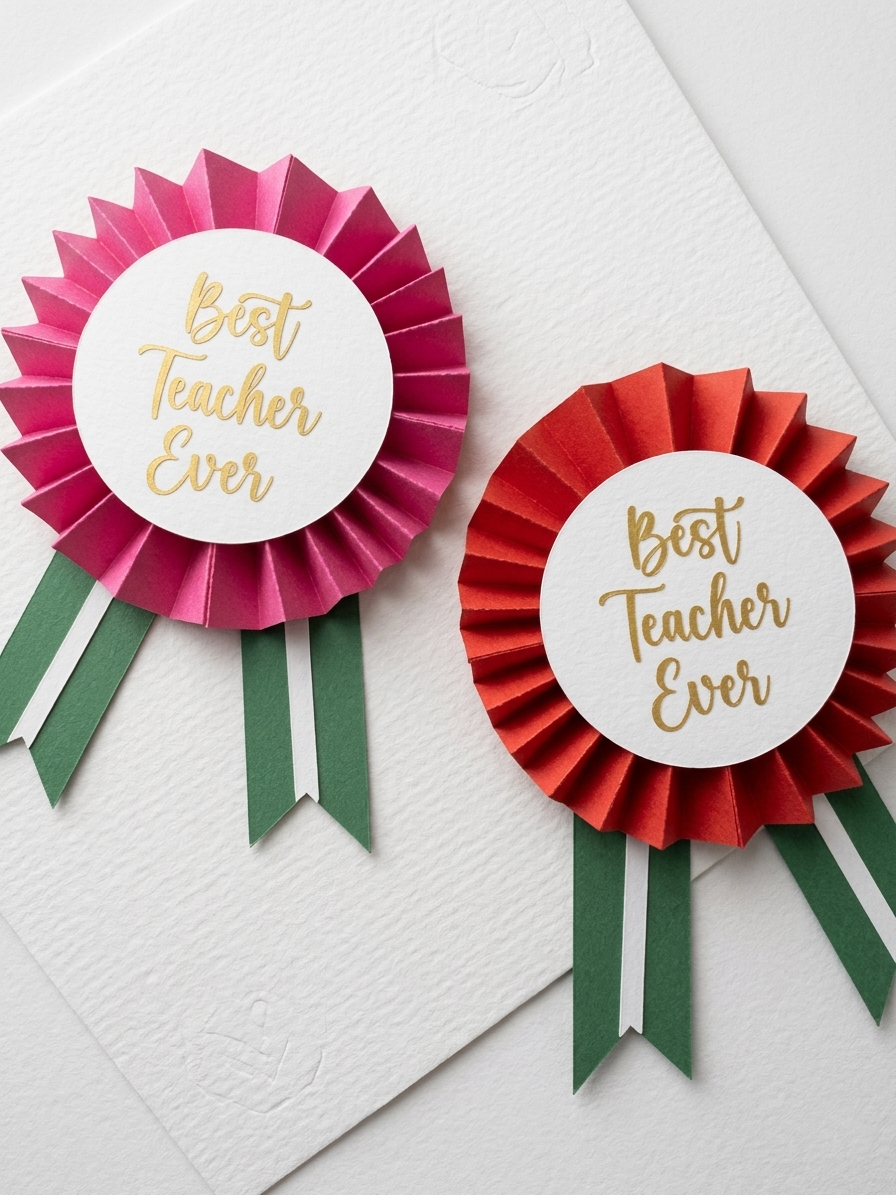 DIY Kit: Handmade Appreciation Award Ribbon Rosette – Create Your Own Heartfelt Gift
