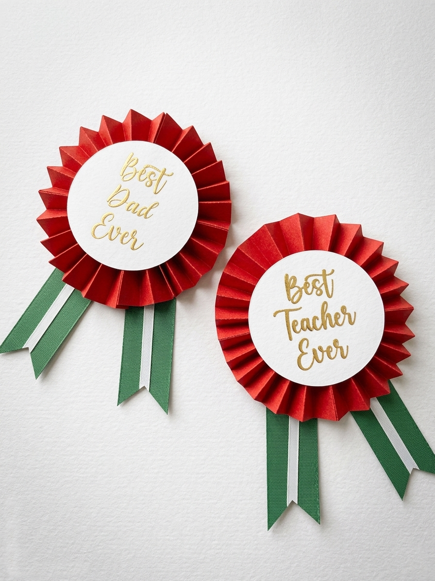 DIY Kit: Handmade Appreciation Award Ribbon Rosette – Create Your Own Heartfelt Gift