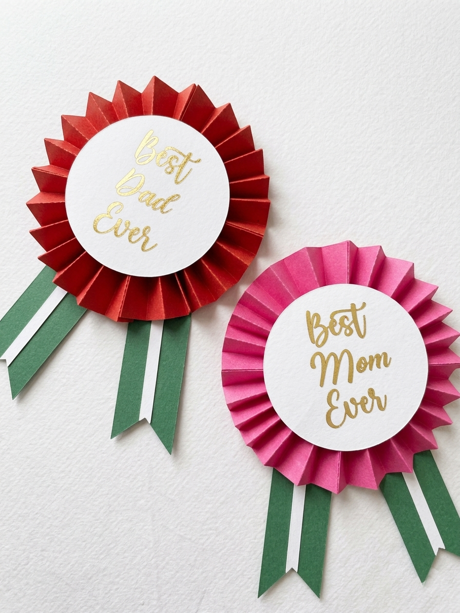 Handmade Appreciation Award Ribbon Rosette – Mom, Dad & Teacher